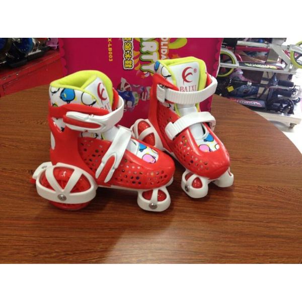 

new two line roller skate shoes for kid beginner double row roller skating shoe adjustable easy big small four wheel ib39