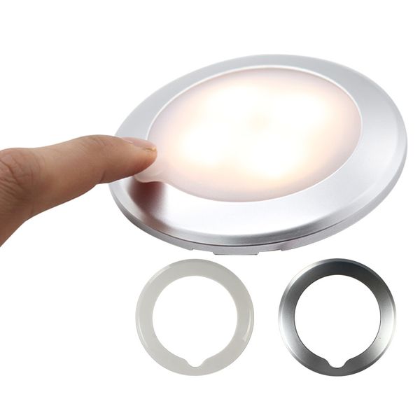

150mm 12v led car interior lighting lamp 2.4w 3000k touch inside rv roof light kit for rv camper van boat trailer bright white