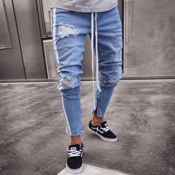 

occident fashion jeans men selling fashion light blue women men's skinny jeans elasticity