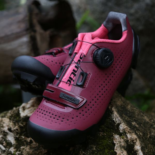 

santic ciclismo mtb cycling shoes men sport breathable road shoes mountain bike zapatillas ciclismo carretera hombre ls18002, Black