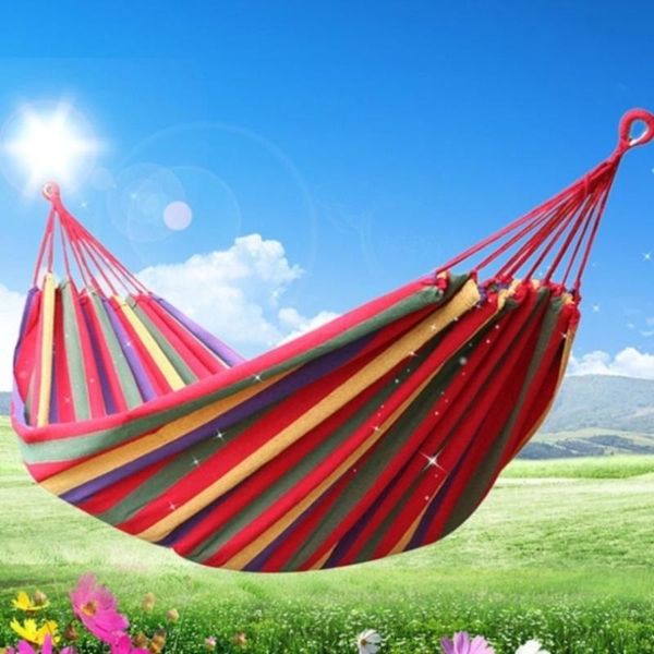 

portable garden canvas hammock canvas bed camping hanging porch backyard indoor outdoor swing red