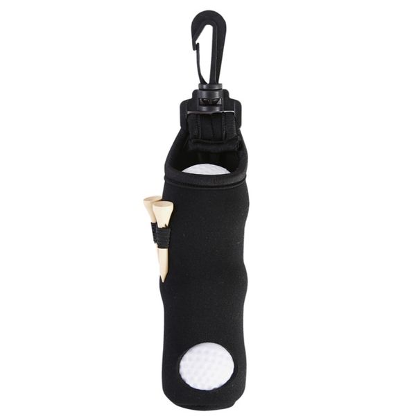 

1pc portable golf ball bag golf tees holder carrying storage case neoprene pouch with swivel waist belt clip
