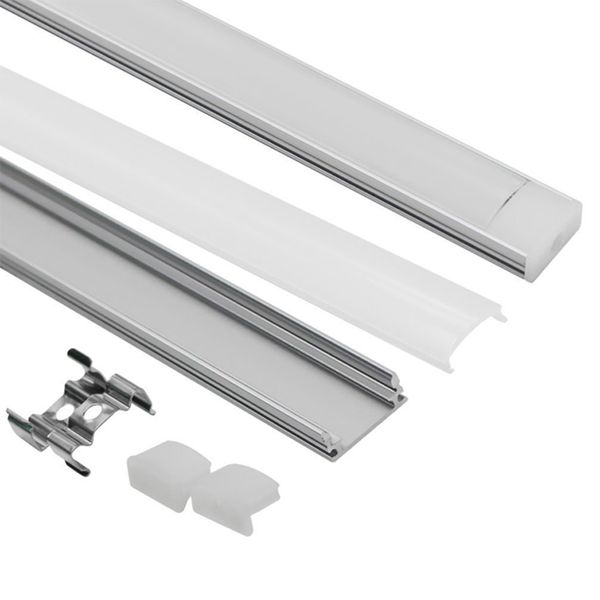 

3.3ft/1meter u shape led aluminum channel system with cover, end caps and mounting clips aluminum profile for led strip light installations