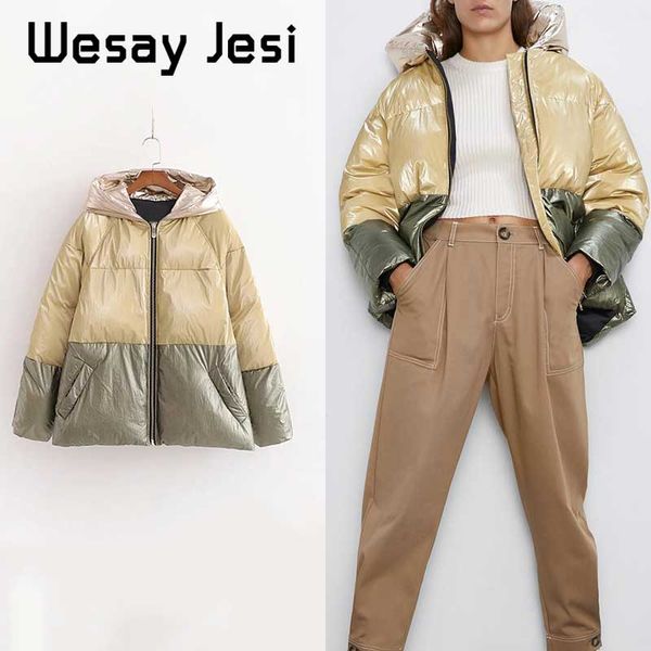 

women thick shiny woman winter jacket autumn 2019 fashion new coat plus size zipper chic parka female chaqueta mujer outerwear, Black
