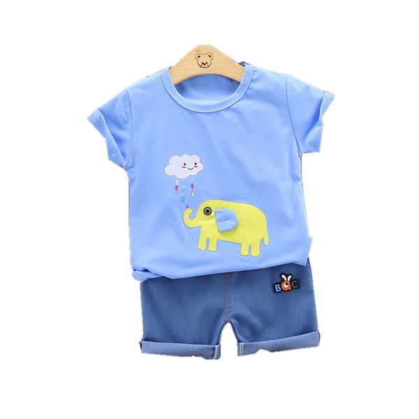 

new summer baby boy clothes suit children girls cotton cartoon t shirt shorts 2pcs/sets toddler fashion clothing kids tracksuits, White