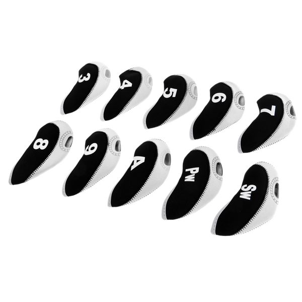 

10pcs/pack golf club head wedge iron cover golf head covers protective set dirtproof durable