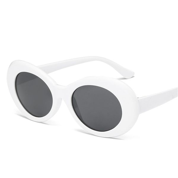 

brand designer luxury women oval sunglasses fashion sunglasses men women glasses men translucent lenses uv400, White;black