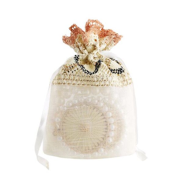 Sacchetto regalo Sacchetti per gioielli in tessuto di filato Natale Matrimonio Compleanno Bomboniera Sacchetto regalo multi colori per imballaggio ZC0005