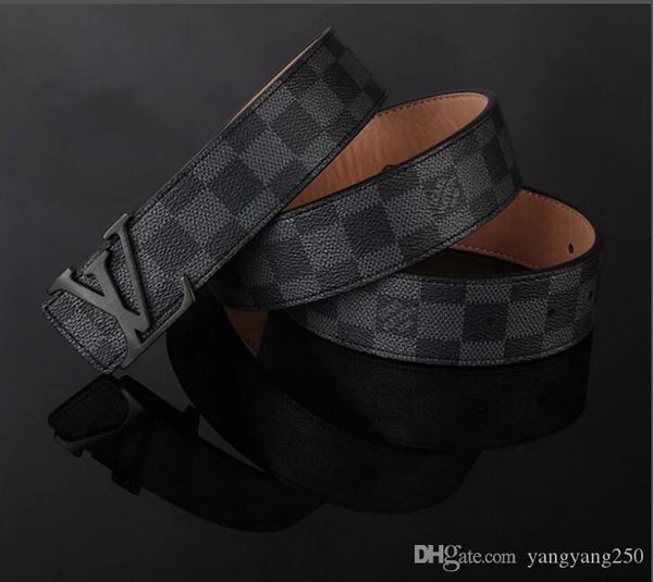 

designer belts for mens belts designer belt plaid luxury belt leather business belts flower women big gold/silver buckle, Black;brown