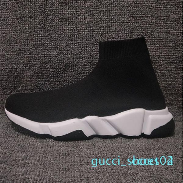 

2019 new paris speed trainers knit sock original luxury designer mens womens sneakers quality casual shoes without box ct04, Black