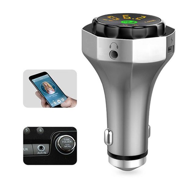 

car bluetooth handsmp3 player fm transmitter usb port 3.5mm jack