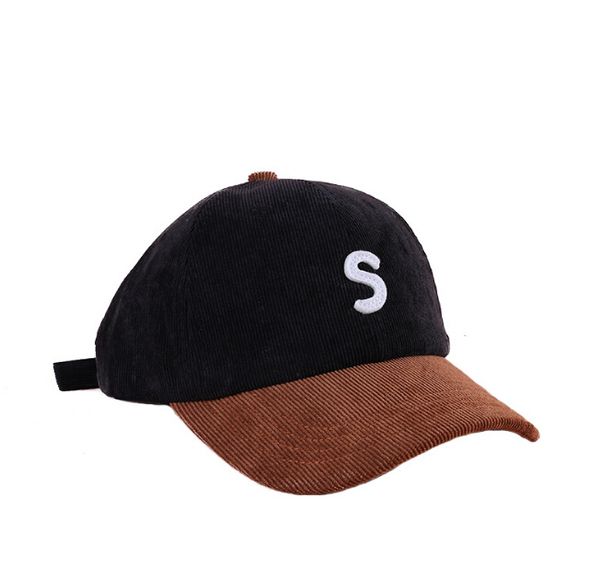 

snapbacks ladies autumn and winter new outdoor sports corduroy color outdoor wild tide man bends cap, Black;white