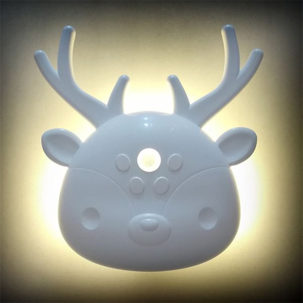 

прекрасный мультфильм олень shaped светодиодного корпус датчик night light бра