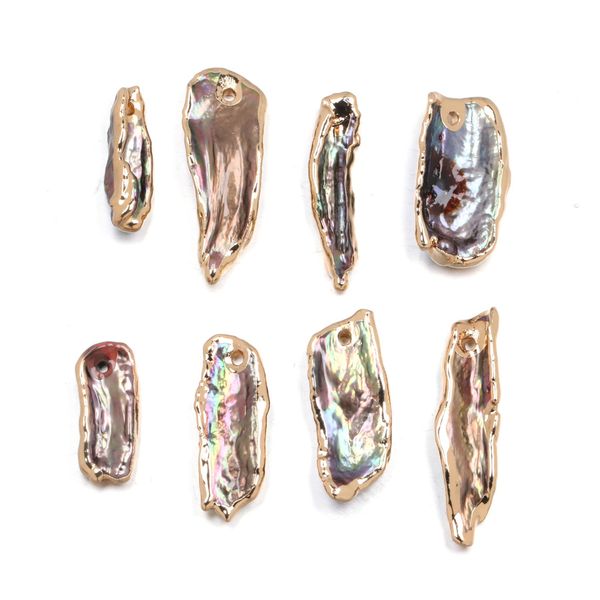 

нерегулярное двойные отверстия соединитель подвеска подвески природные пресной воды pearl подвески для изготовления ювелирных изделий diy ож, Blue;slivery