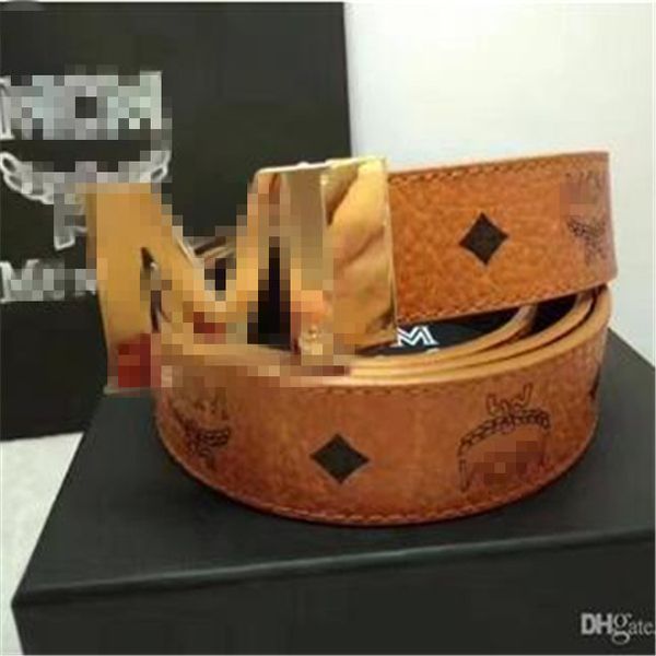 

2020 with box mens woman luxury belt designer belts new big buckle men beltmcmwholesale ing, Black;brown