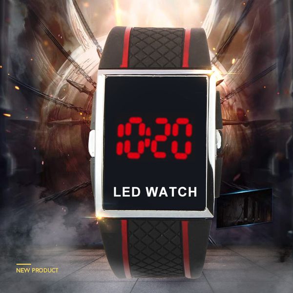 

new fashion led digital watch silicone band electronic watch men women lover casual sports wristwatch reloje hombre mujer, Slivery;brown