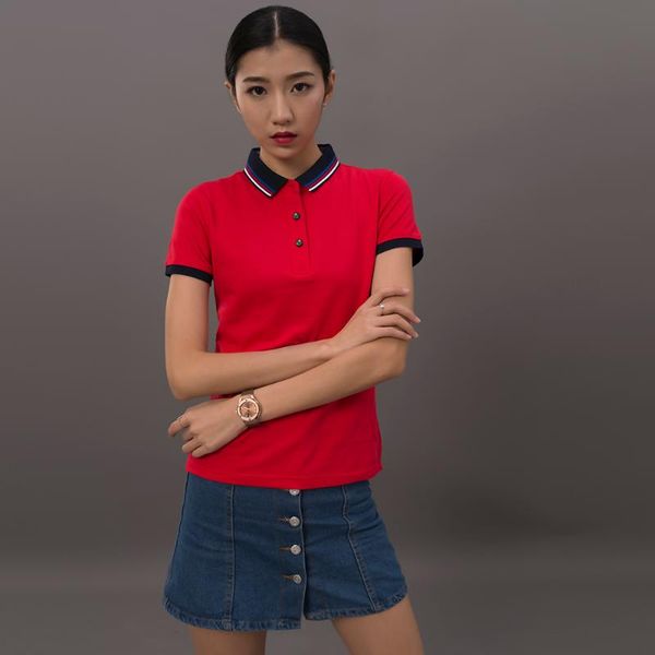 

new 2018 summer brand solid golf polos women shirt slim sports short sleeve breathable women tennis shirts clothing, Black;blue