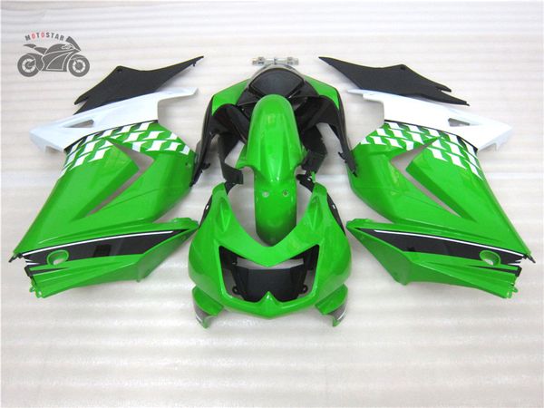 Enjeksiyon Kawasaki Ninja 250R için ABS Plastik Yüzler Seti ZX250R ZX 250 2008-2014 EX250 08 09-14 Yeşil Motosiklet Vücut Fairing Kitleri AB13