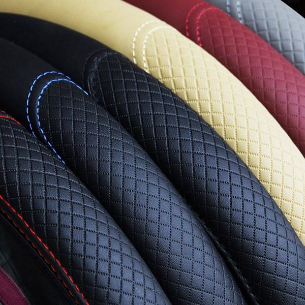 

leather steering wheel cover for special leather hand sewing set car handle