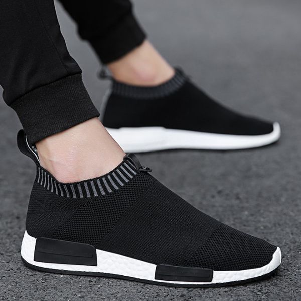 

new air mesh men sneakers lac-up men shoes lightweight comfortable breathable walking sneakers zapatillas hombre casual shoes, Black