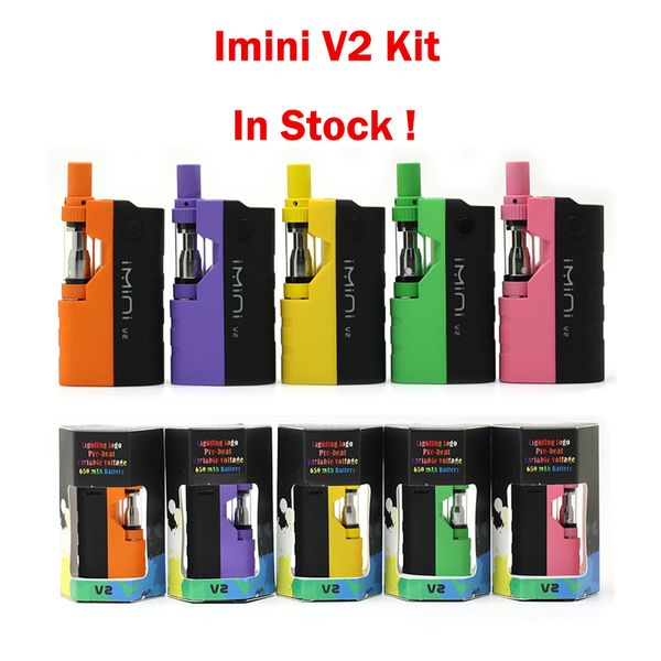 

Аутентичный Icarts Imini V2 Kit 650mAh В.В. Variable Voltage Разогреть батареи 510 1,0 мл Thread Tank E Cigarette комплекты Free DHL 7 цветов