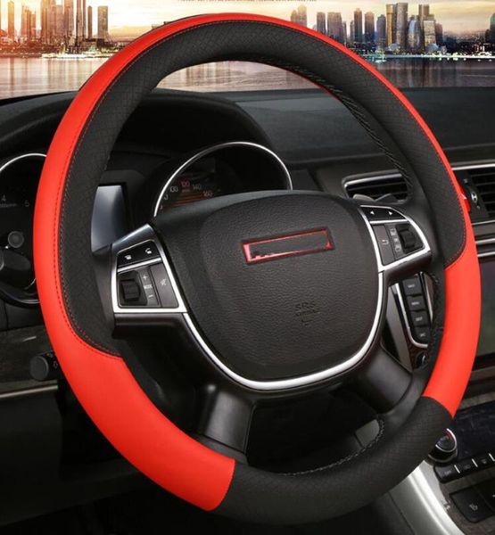 

sport-style automotive universal car steering wheel covers colorful leather non-slip auto steering wheels covers car accessories
