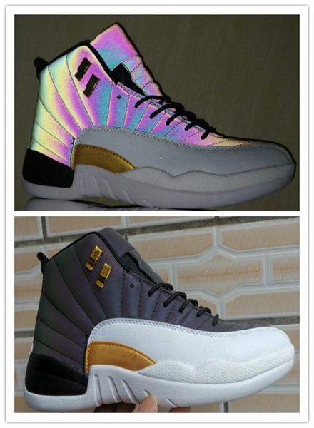 

wholesale new og grey xii 12s flash of light high men basketball shoes outdoor trainers size 7-13
