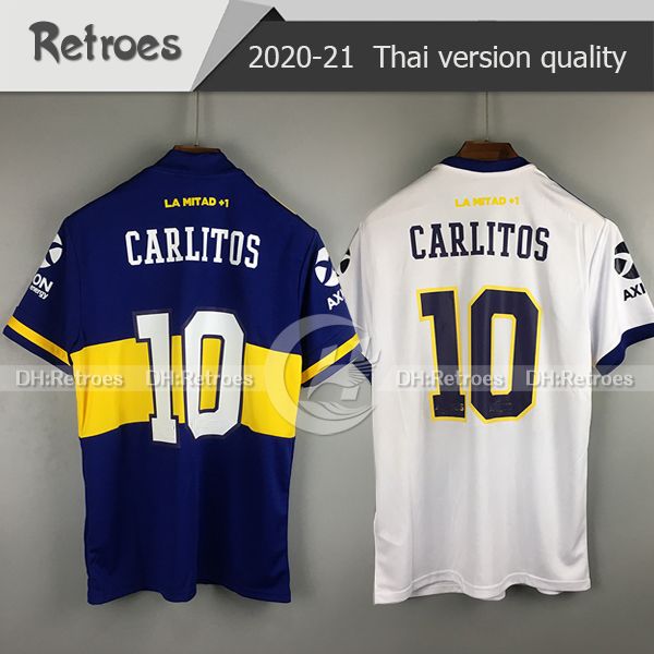 

2020 boca juniors 20-21 home away soccer jersey tevez maradona moura abila de rossi jrs football shirts, Black;yellow