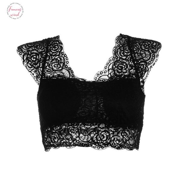 

1 pc new fashion summer sleeveless lace tank bustier bra vest crop bralette cami tank, White