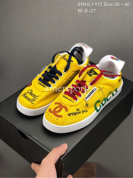 

19ss x pharrell williams graffiti 2020 ace sneakers low mens designer shoes fashion casual sneaker women chaussures pour femmes 36-44, Black