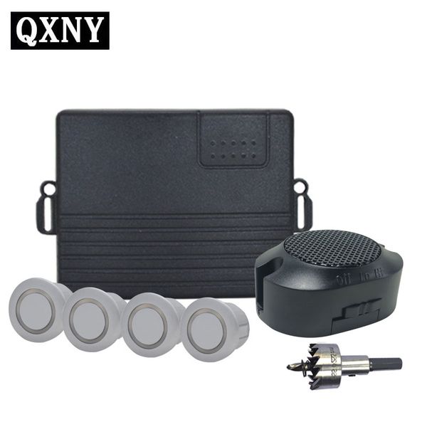 

car auto parktronic front parking sensor kit assistant system no monitor just buzzer speaker volume can be adjusted universal