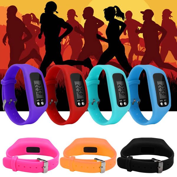 

long-life battery multifunction 6 colors digital lcd pedometer run step calorie walking distance counter fitness