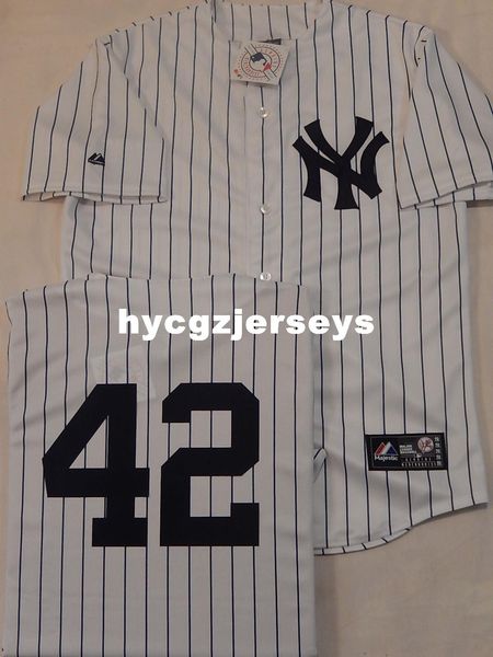 

baseball ny 42 mariano rivera sewn shirt jersey wht p/s new mens stitched jerseys big and tall size xs-6xl for sale, Black;blue