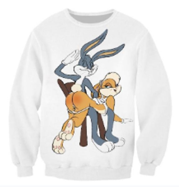 

fashion women/men bugs bunny looney tunes funny 3d printed casual sweatshirts hoody s---5xl b4, Black