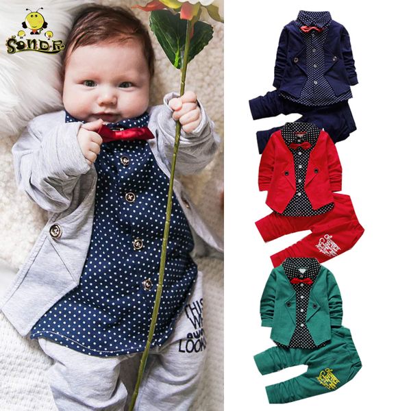 

sondr children clothes girls formal gentleman suit kids dresses for boys costume bow toddler boys clothes set birthday dresswear, White