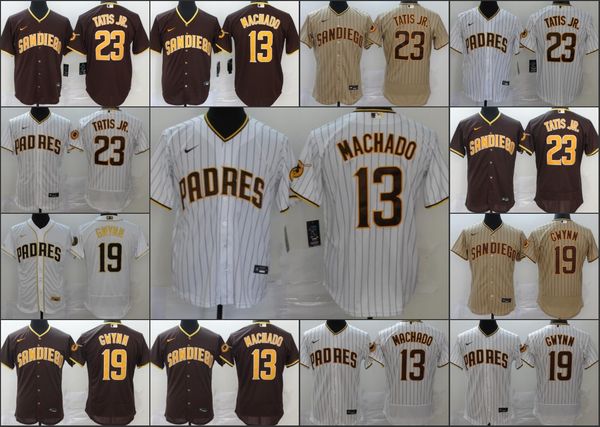 

men's san diego padres #13 manny machado 19 tony gwynn 23 fernando tatis jr. women youth road 2020 player mlb jersey