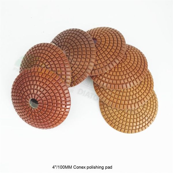 

shdiatool 7шт диаметр 4 дюйма / 100 мм чаша формы мокрой алмазной полировки колодки диаметр 100 мм выпуклый шлифовальный диск