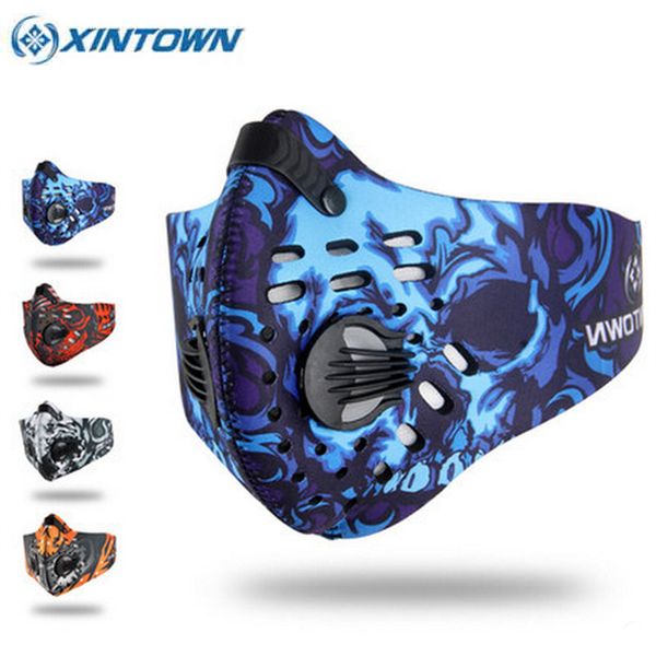 

xintown windproof cycling mask winter anti-dust mouth-muffle mask running skiing anti-pollution masks bicycle face, Black