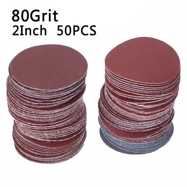 

50pcs 2'' 50mm sanding disc 40-3000 mixed grit sander polishing pads sandpaper t