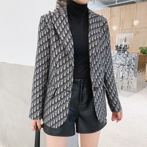 

2019 верхнего качество женщин костюма пальто жакетов стройных женщин блейзер ветровка 191125-2511 * t9104, White;black