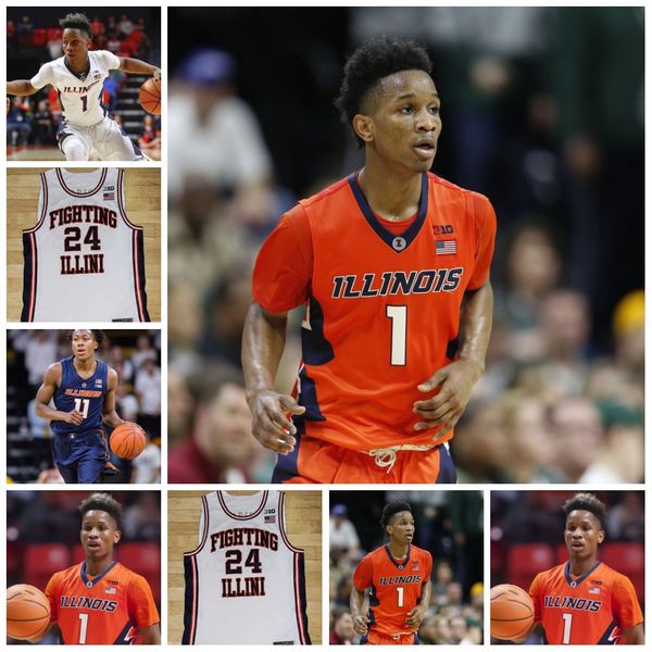 

custom illinois fighting illini basketball 0 griffin #2 kipper nichols 10 andres feliz 5 tevian jones deron williams meyers leonard jersey, Black;red