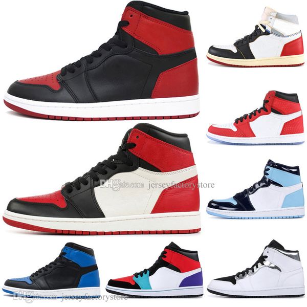 

1 high og banned bred toe spider-man unc 1s 3 mens basketball shoes homage to home royal blue boys men sports designer sneakers eur36-47