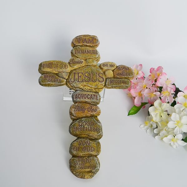 

christ jesus cross statue resin crafts ornaments christian supplies creative home cross wall hanging other festive party supplies