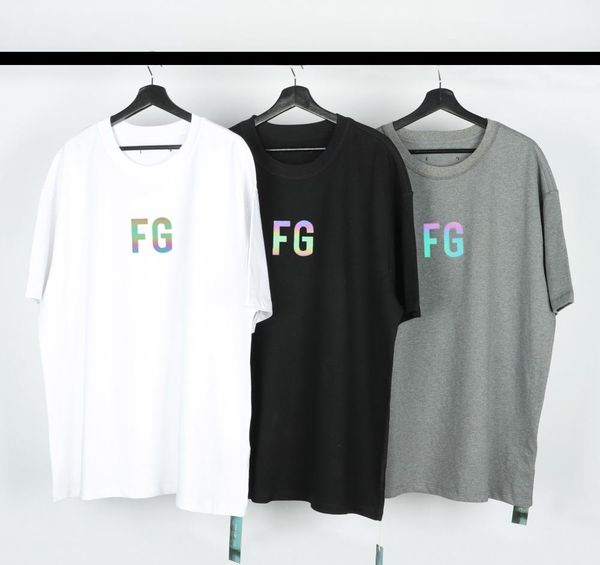 

fog relective 3m fg t-shirt fashion tees for men women crew neck designer vintage loose t-shirts gunn, White;black
