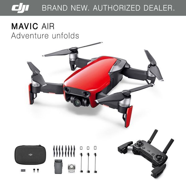 

Dji mavic air flame red drone 4k camera 32mp phere panorama
