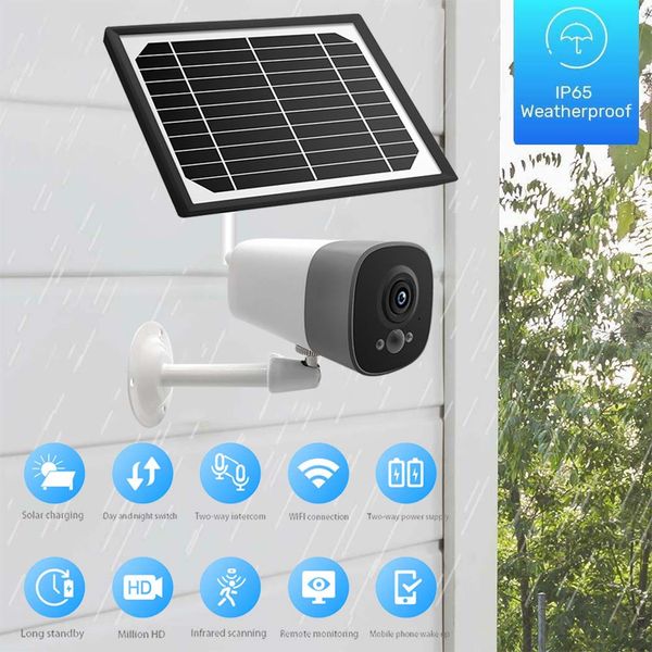 

solar ir cameras infrared ip camera wireless wifi network video recorder cctv security waterproof outdoor night version action monitor 1080p