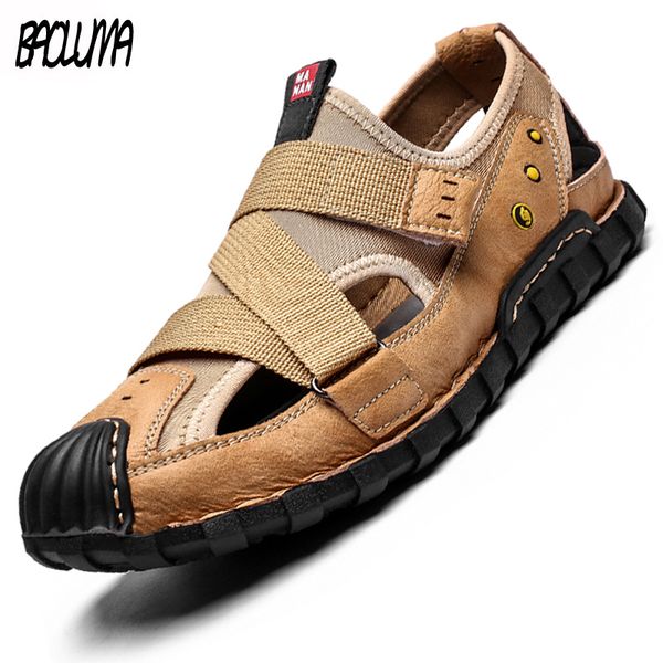 Sandalen 2021 Herren Gladiator Sommer Outdoor Mann Wasserschuhe Handgemacht Bequeme rutschfeste Strand 48