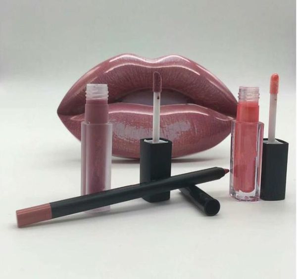 

Beauty lip tick big mouth lip glo lip liner et makeup lip tick 5 color 3pc et with retail box dhl hipping