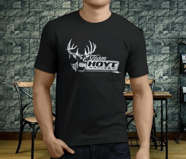 

team hoyt archery mens black t-shirt, White;black