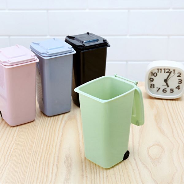 2019 Creative Cute Small Gift Desktop Mini Trash Can With Lid Small Trash Can Home Office Bathroom Desktop Trash Can Storage Box From Triumph888